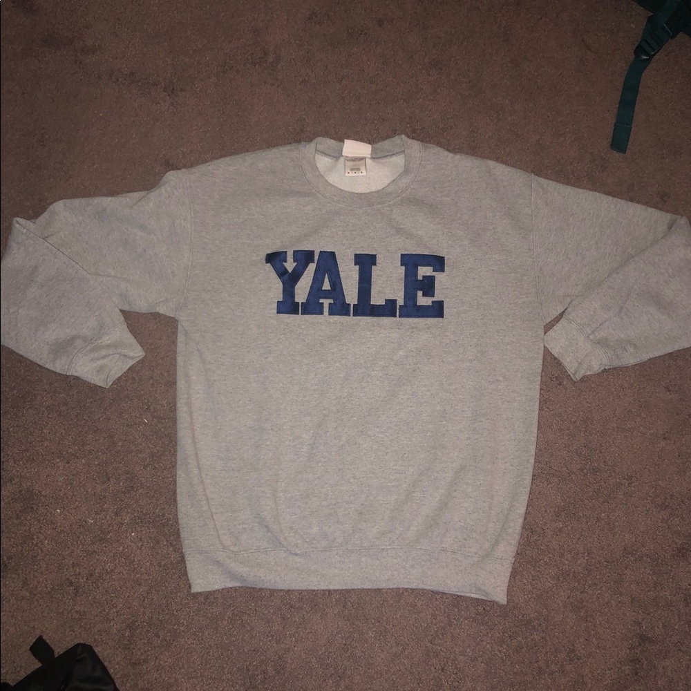 Gray Yale Crewneck Sweatshirt